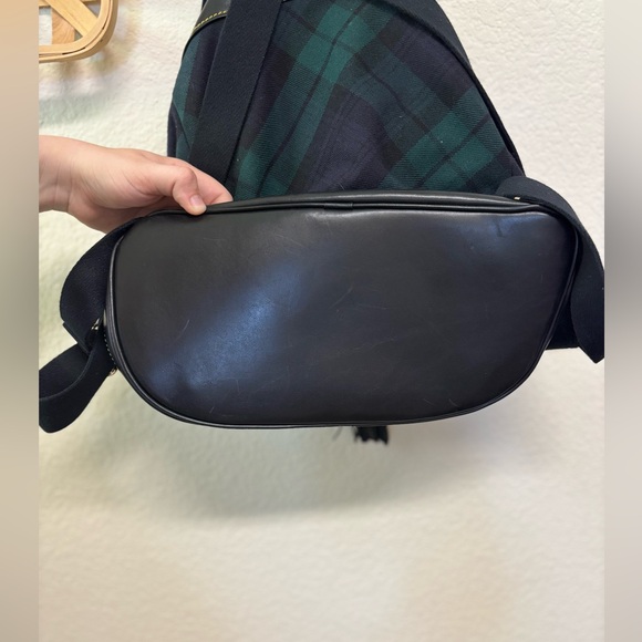 DOONEY & BOURKE vintage TARTAN DRAWSTRING BACKPACK-and db Green Retail $598 - Picture 3 of 6
